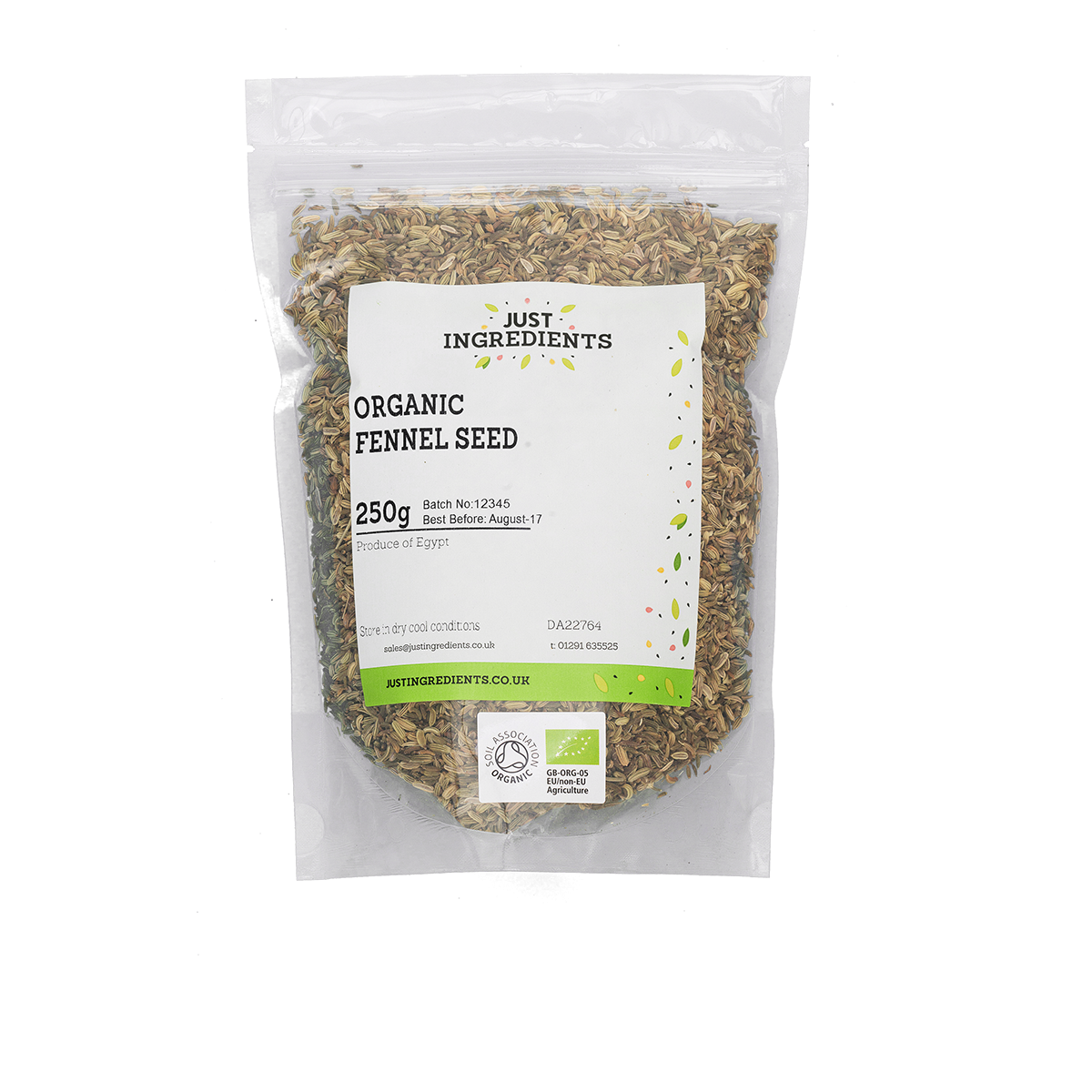 JustIngredients Organic Fennel Seeds